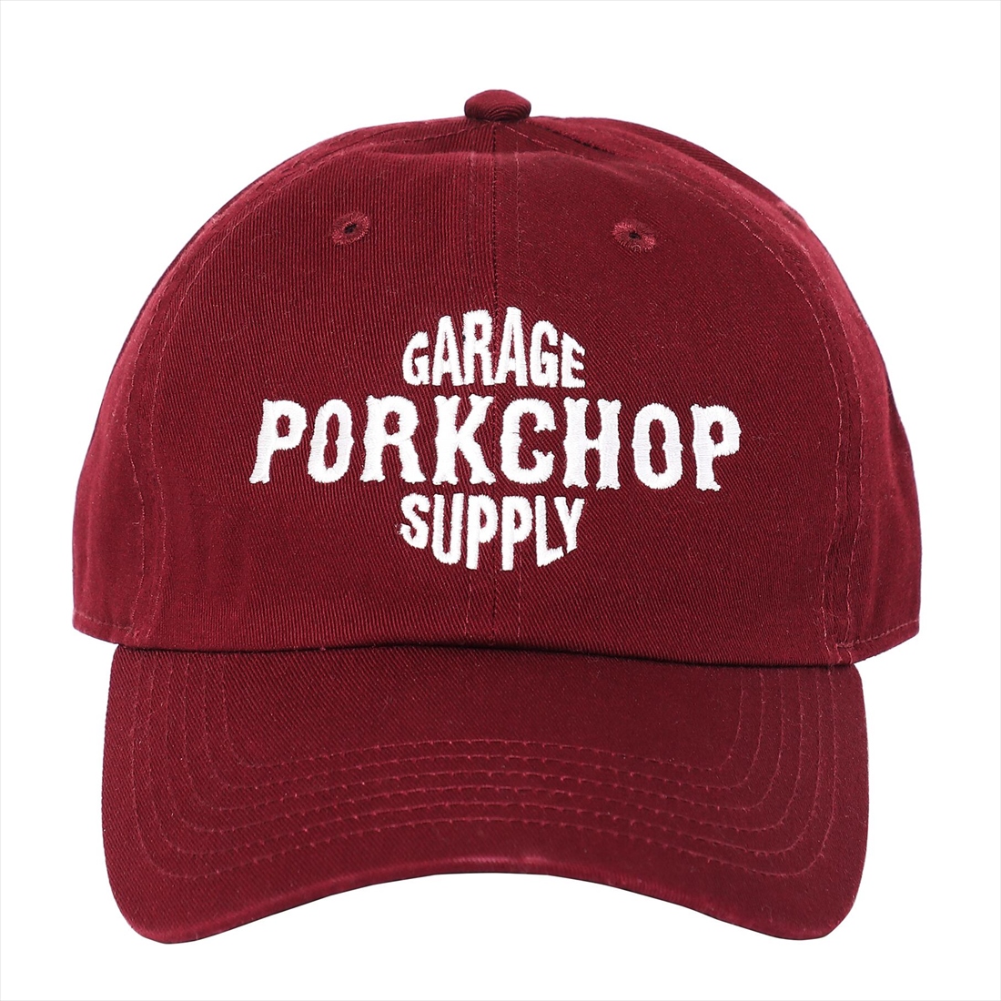 画像: PORKCHOP/B&S BASE CAP（BURGUNDY）［6パネルキャップ-23春夏］