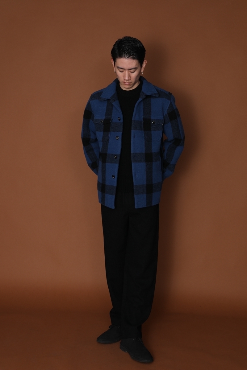 画像: RATS/BUFFALO CHECK SHIRT JKT（BLUE/BLACK CHECK）［バッファローチェックCPOシャツJKT-22秋冬］