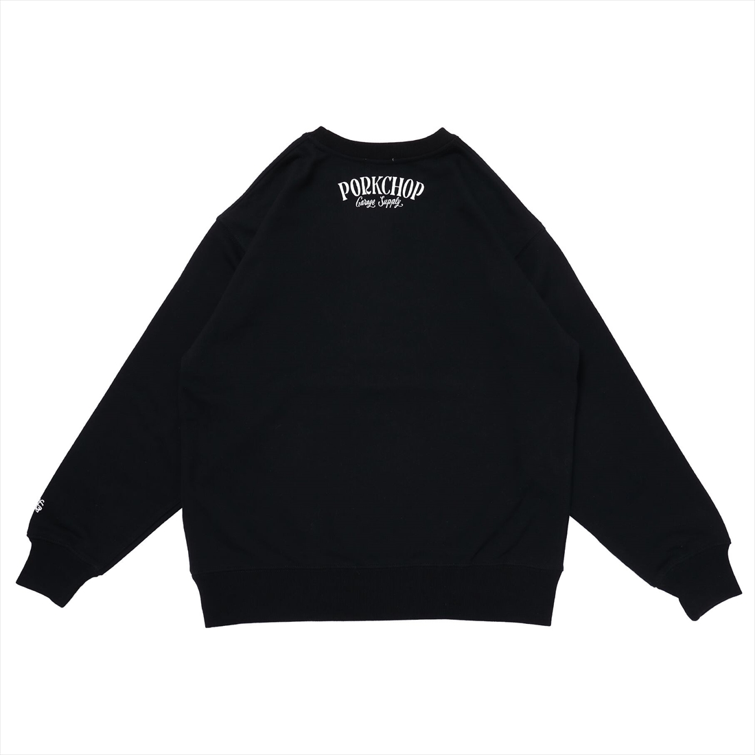 画像: PORKCHOP/PORK FRONT SWEAT（BLACK）［クルーネックスウェット-23春夏］