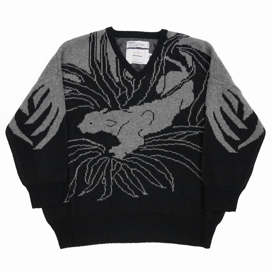 画像: DAIRIKU/"Leopard" Pullover Knit（Black） 【30%OFF】［レオパードプルオーバーニット-23春夏］