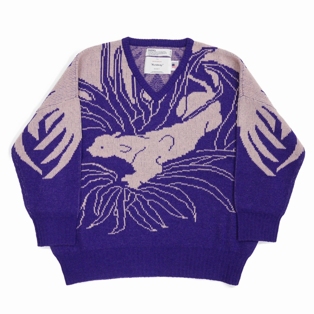 画像: DAIRIKU/"Leopard" Pullover Knit（Purple） 【40%OFF】［レオパードプルオーバーニット-23春夏］