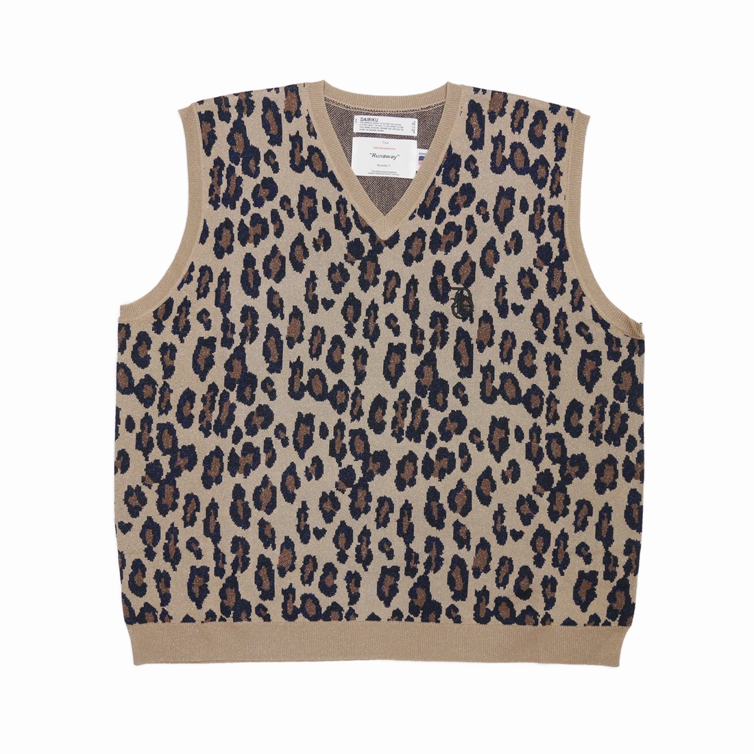 DAIRIKU/Oversized Lame Knit Vest（Leopard） 【40%OFF】［オーバー 