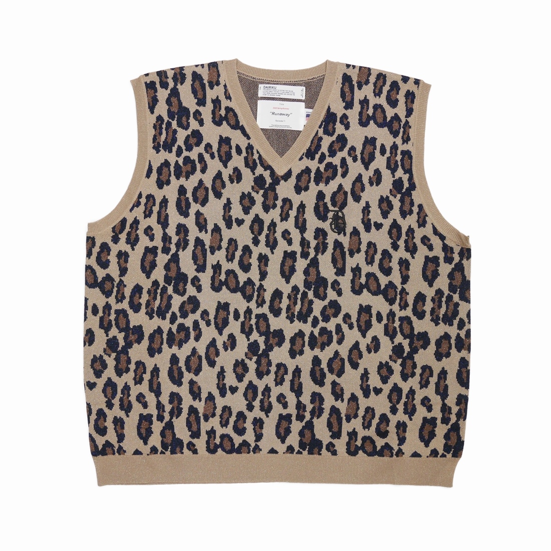 DAIRIKU/Oversized Lame Knit Vest（Leopard） 【30%OFF】［オーバー