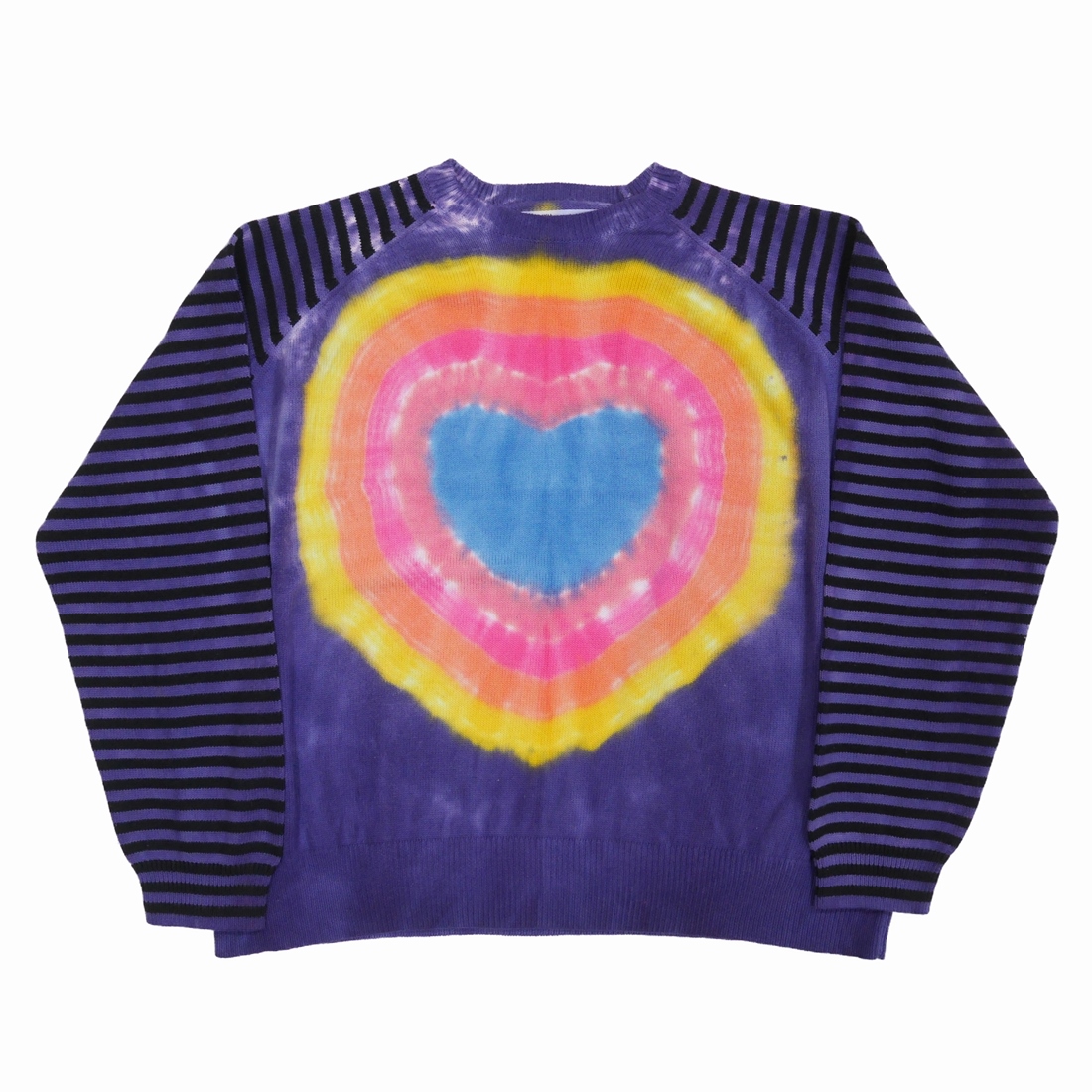 dairiku Heart Tie Dye Border Knit ロンT