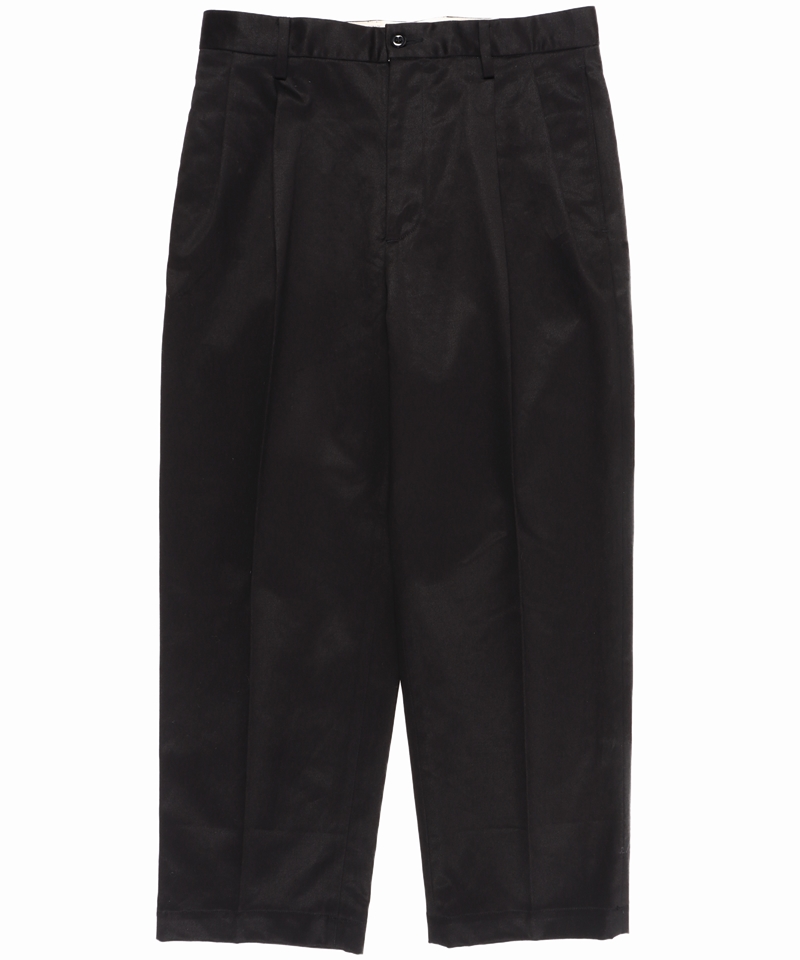 画像: WACKO MARIA/DOUBLE PLEATED CHINO TROUSERS（BLACK）［ツータックチノトラウザース-23春夏］