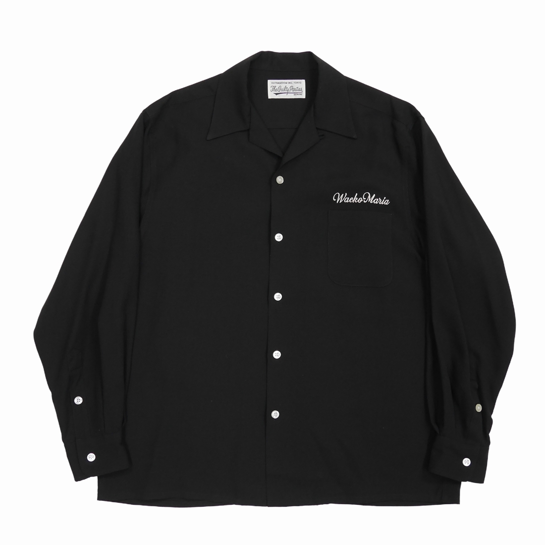 画像: WACKO MARIA/50'S OPEN COLLAR SHIRT（BLACK）［50'Sオープンカラーシャツ-23春夏］