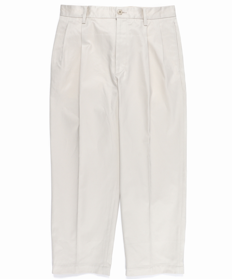 画像: WACKO MARIA/DOUBLE PLEATED CHINO TROUSERS（WHITE）［ツータックチノトラウザース-23春夏］