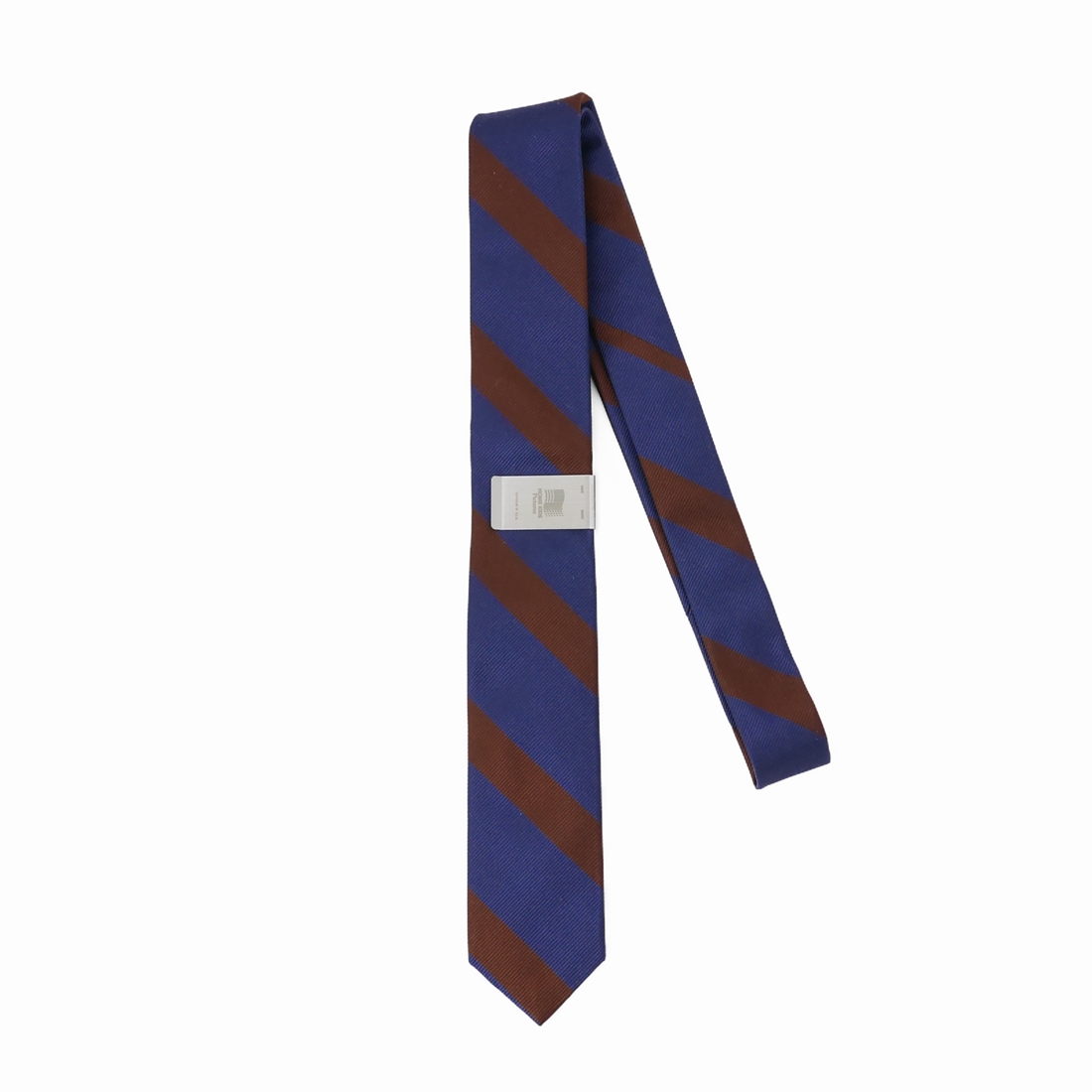 画像: DAIRIKU/"Benjamin" Silk Tie with Money Clip（Navy&Burgundy） 【40%OFF】［シルクタイwithマネークリップ-23春夏］