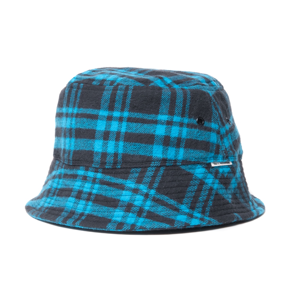 COOTIE PRODUCTIONS/Nel Check Bucket Hat（Black/Blue）［ネル 