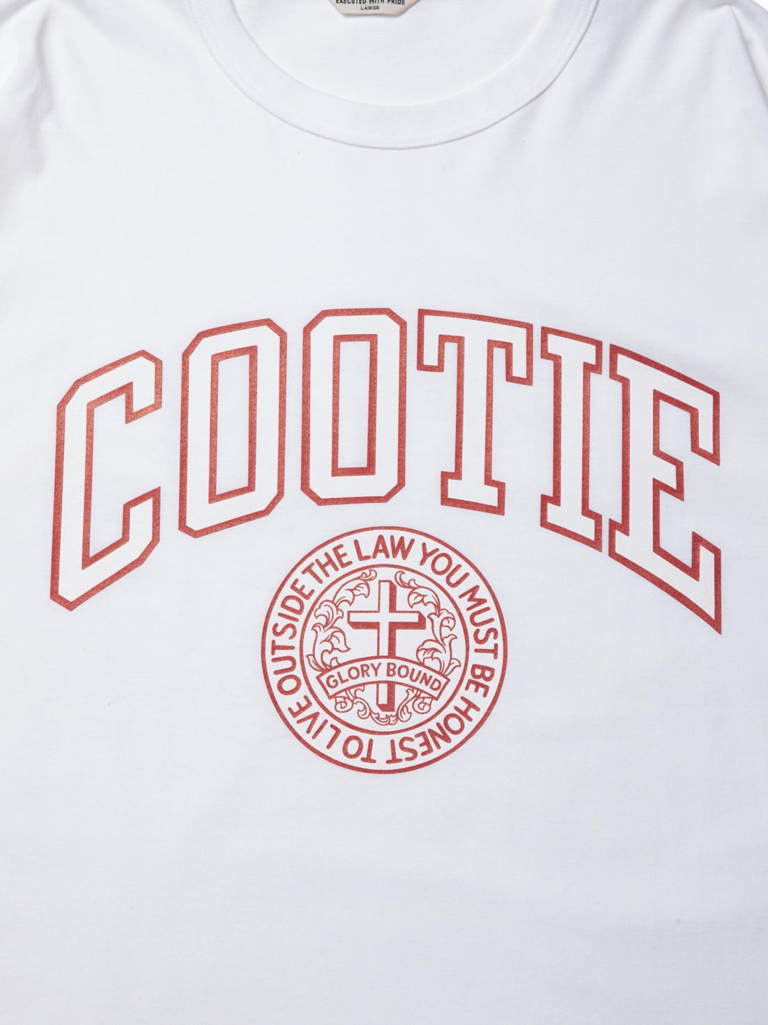 画像: COOTIE PRODUCTIONS/Print Oversized L/S Tee（COLLEGE）（White）［オーバーサイズ長袖T-23春夏］