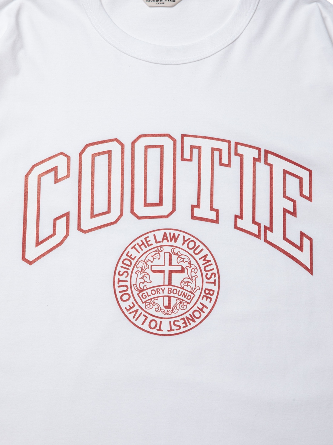 画像: COOTIE PRODUCTIONS/Print Oversized L/S Tee（COLLEGE）（White）［オーバーサイズ長袖T-23春夏］