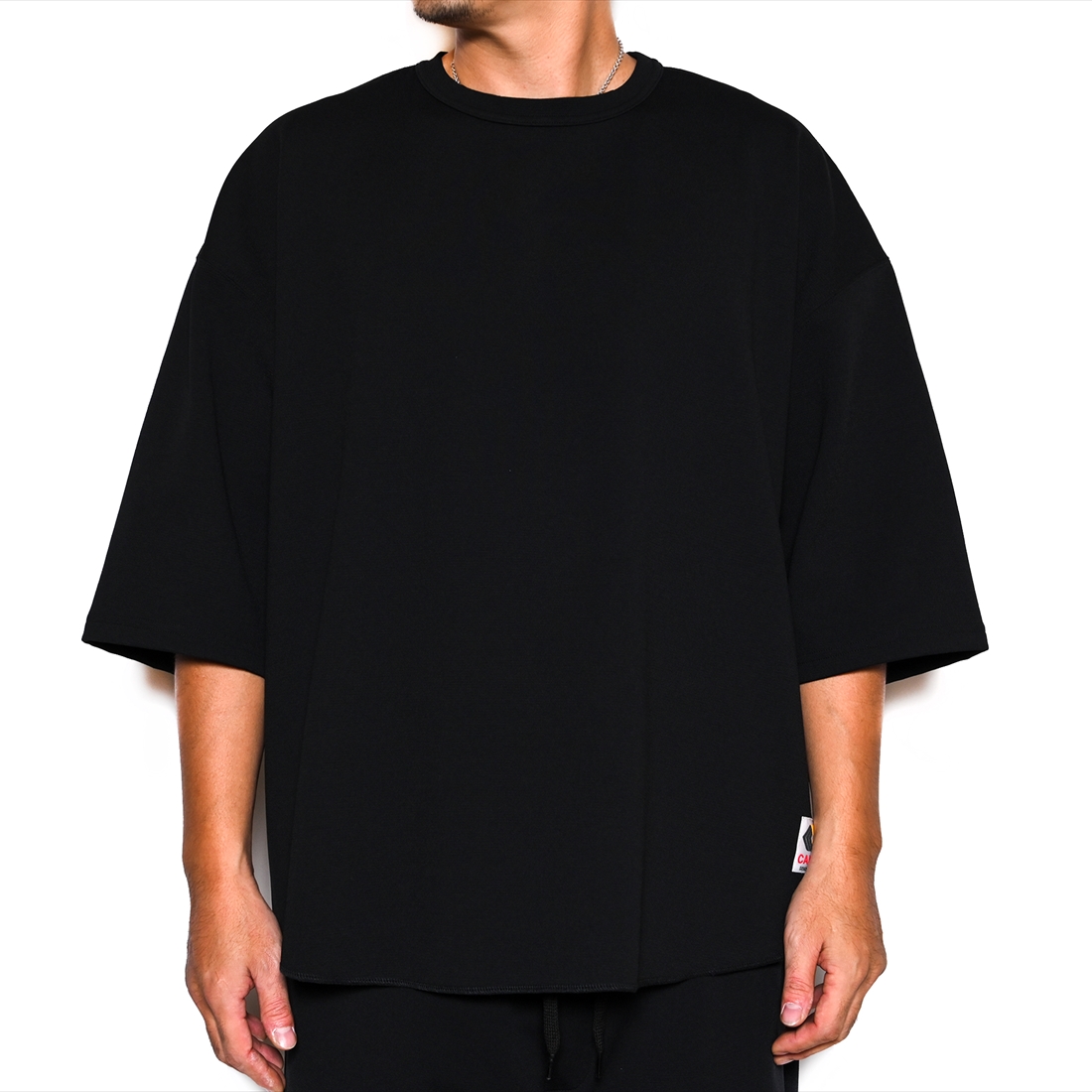 画像: CALEE/Multi way high gauge weave drop shoulder cutsew（Black） 【50%OFF】［ハイゲージドロップショルダーカットソー-23春夏］