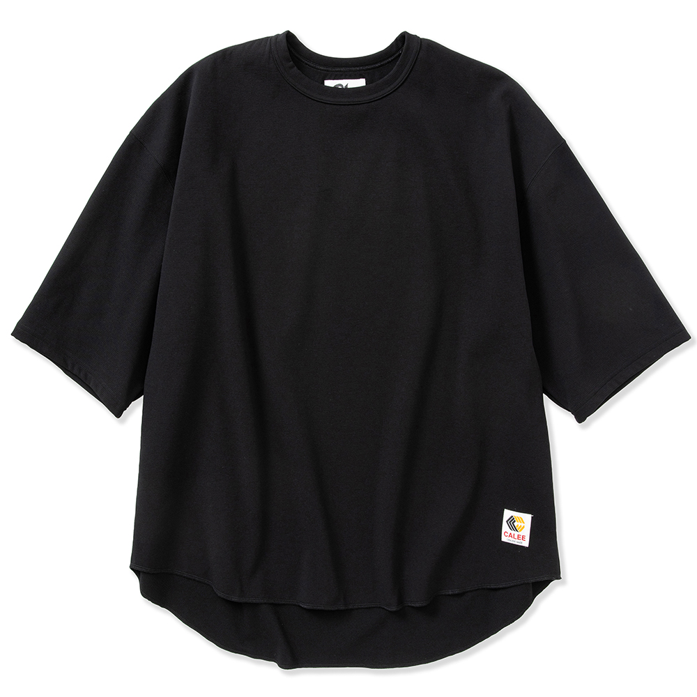 画像: CALEE/Multi way high gauge weave drop shoulder cutsew（Black） 【50%OFF】［ハイゲージドロップショルダーカットソー-23春夏］