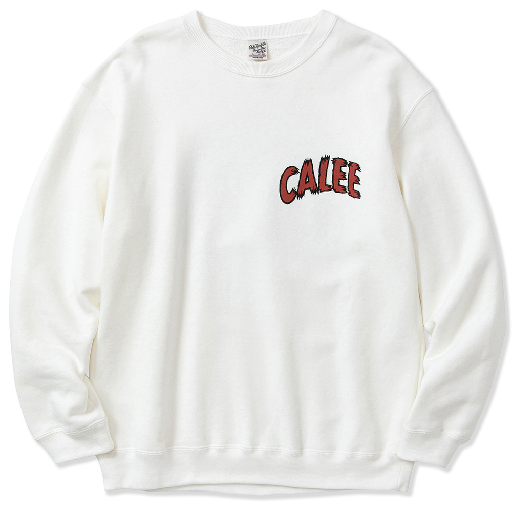 画像: CALEE/CALEE Old tiger crew neck sweat（White）［クルーネックスウェット-23春夏］