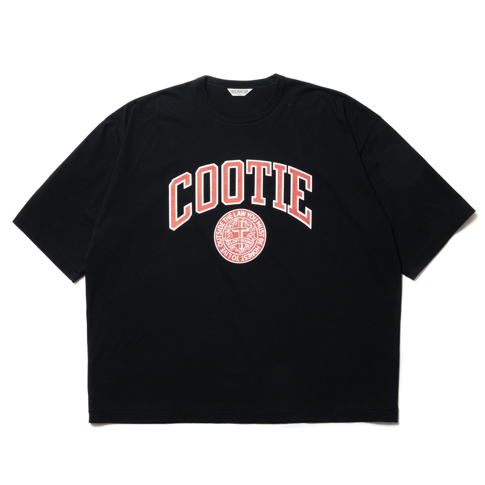 画像: COOTIE PRODUCTIONS/Print Oversized Tee（COLLEGE）（Black）［オーバーサイズT-23春夏］