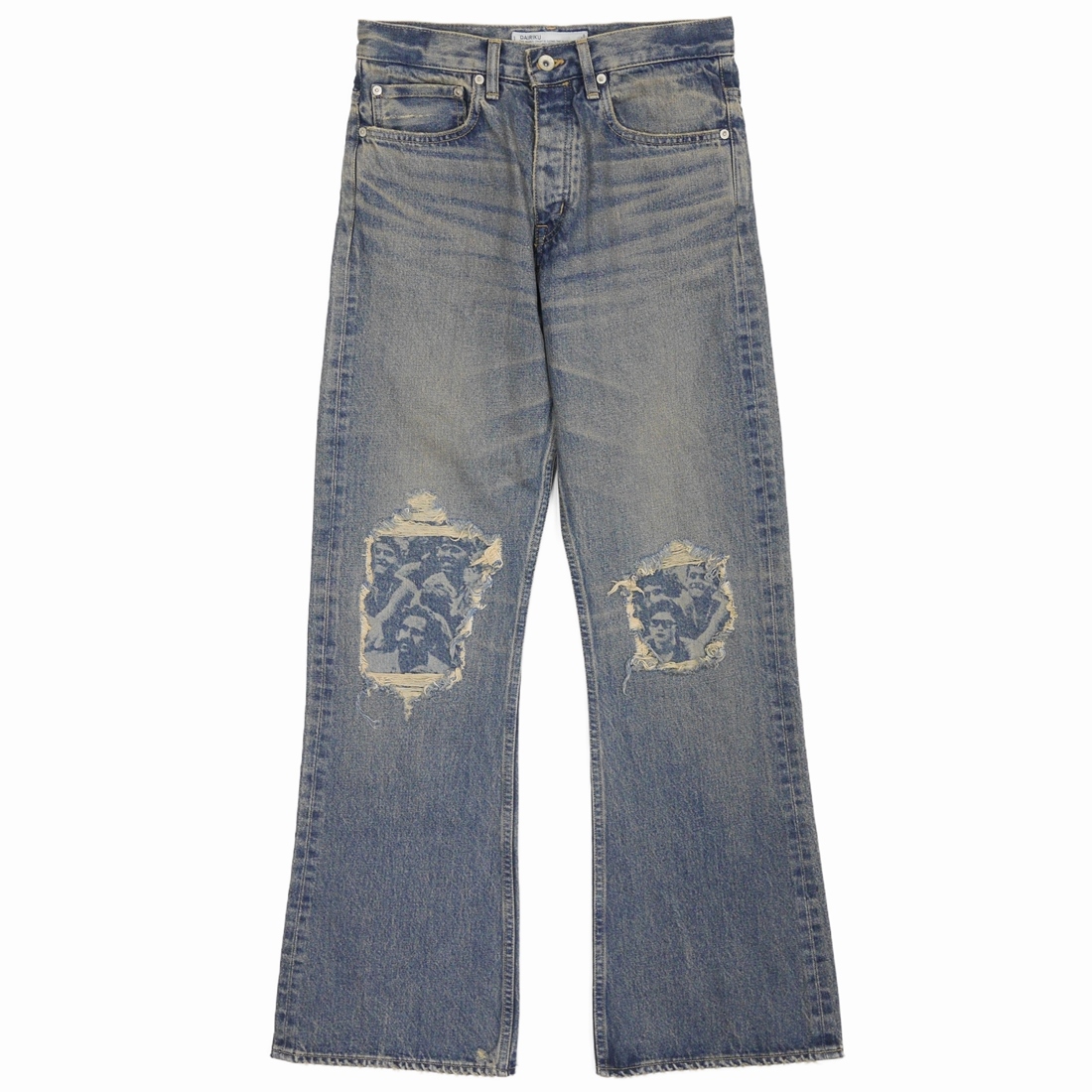 画像: DAIRIKU/Damage Flare Denim Pants（Indigo） 【30%OFF】［ダメージ"フレア"デニムパンツ-23春夏］