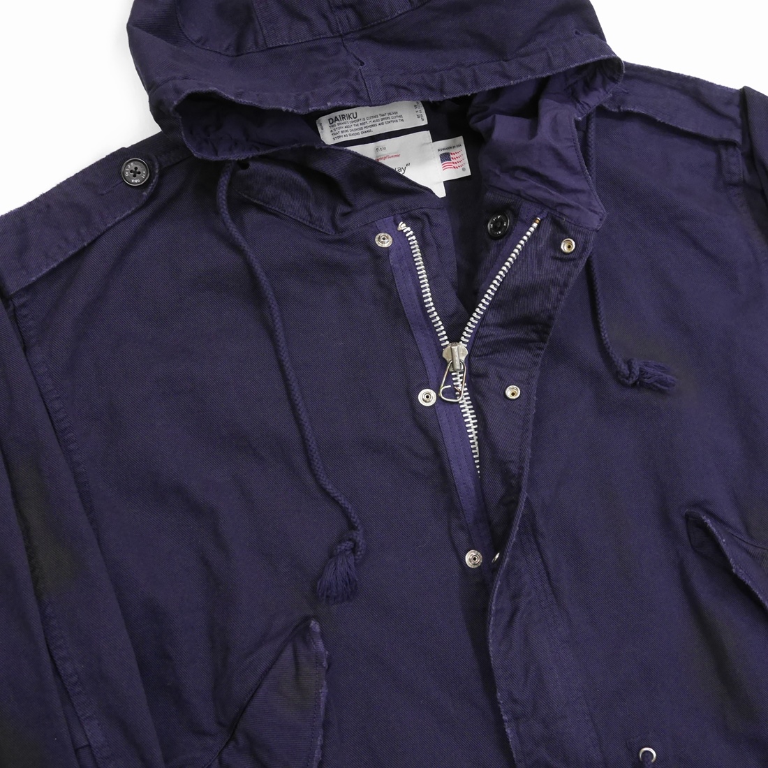 画像: DAIRIKU/Vintage Wash Mods Coat（Vintage Purple） 【40%OFF】［ヴィンテージウォッシュモッズコート-23春夏］