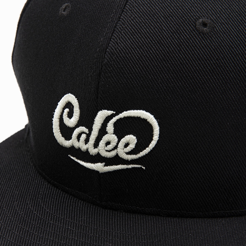 画像: CALEE/CALEE Logo embroidery cap（Black/White）［キャップ-22秋冬］