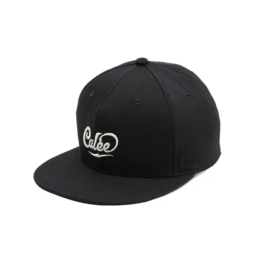 画像: CALEE/CALEE Logo embroidery cap（Black/White）［キャップ-22秋冬］