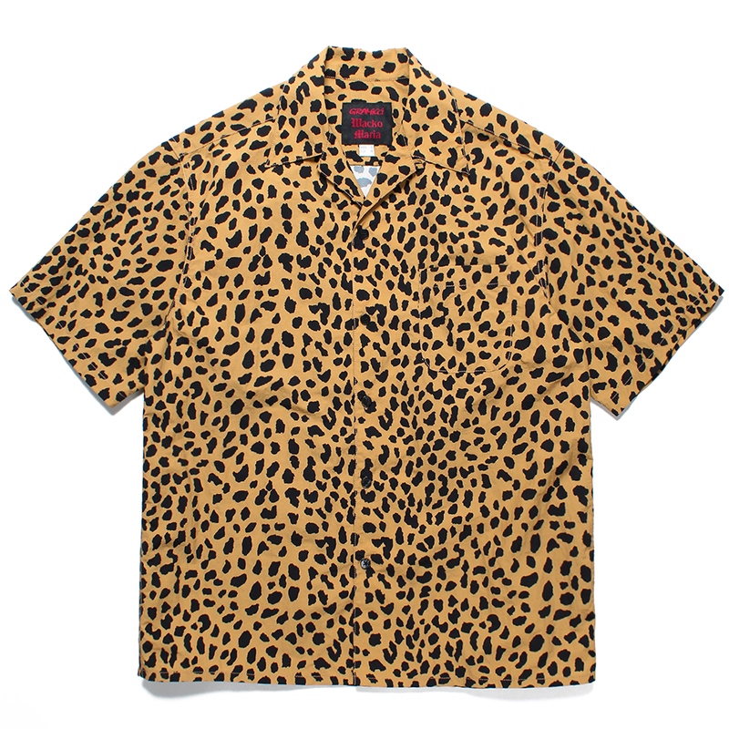 WACKO MARIA/GRAMICCI / LEOPARD OPEN COLLAR SHIRT（BEIGE ...