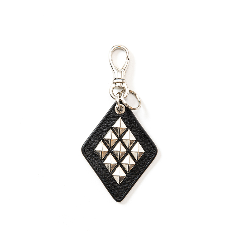 画像: CALEE/Studs & Embossing assort leather key ring -Type A-（Black/A）［レザーキーリング-23春夏］