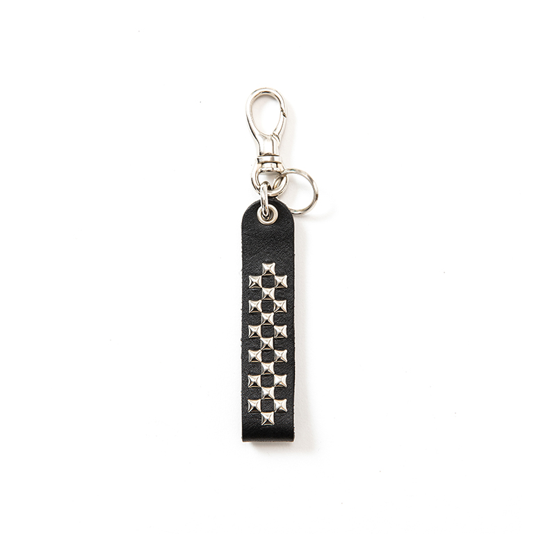 画像: CALEE/Studs & Embossing assort leather key ring -Type E-（Black/E）［レザーキーリング-23春夏］