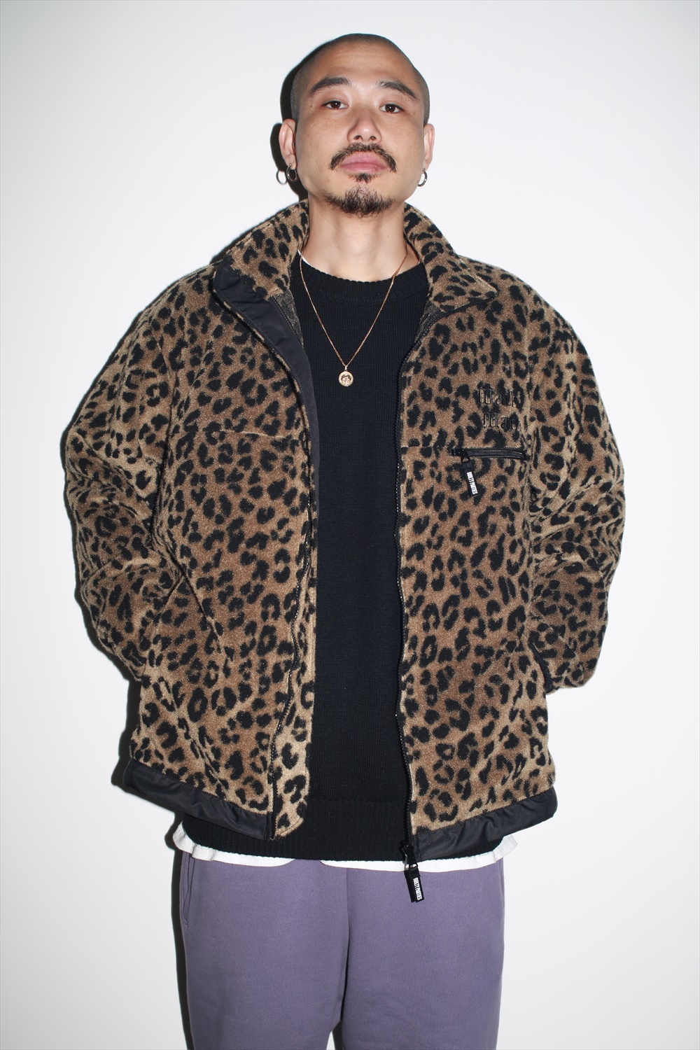 WACKO MARIA/LEOPARD LIGHT BOA FLEECE JACKET（BEIGE）［レオパード