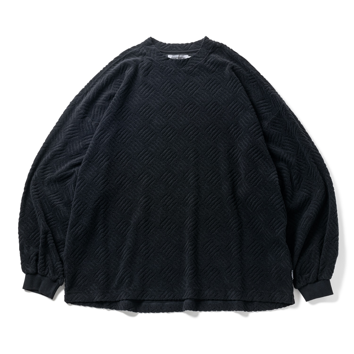 画像: TIGHTBOOTH/CHECKER PLATE L/S TOP（Black） 【30%OFF】［パイルジャガードカットソー-23春夏］