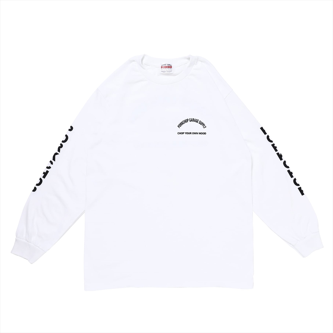 画像: PORKCHOP/ARCH LOGO L/S TEE（WHITE）［プリント長袖T-23春夏］