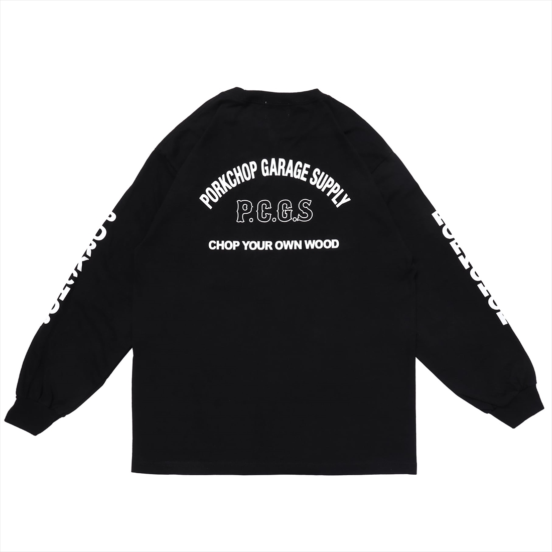 画像: PORKCHOP/ARCH LOGO L/S TEE（BLACK）［プリント長袖T-23春夏］