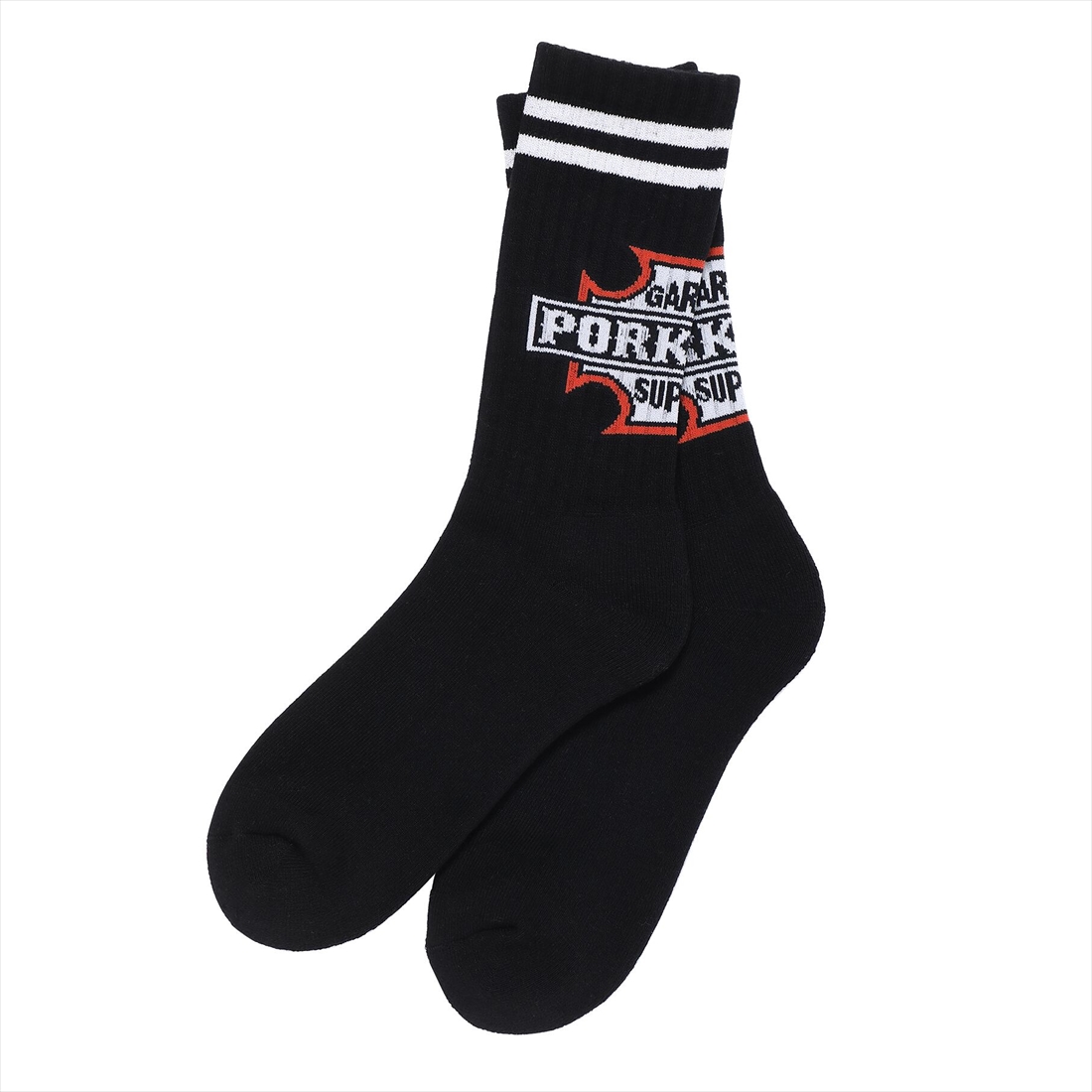 画像: PORKCHOP/PORK SOX P-22 type-C（BLACK）［ソックス-23春夏］