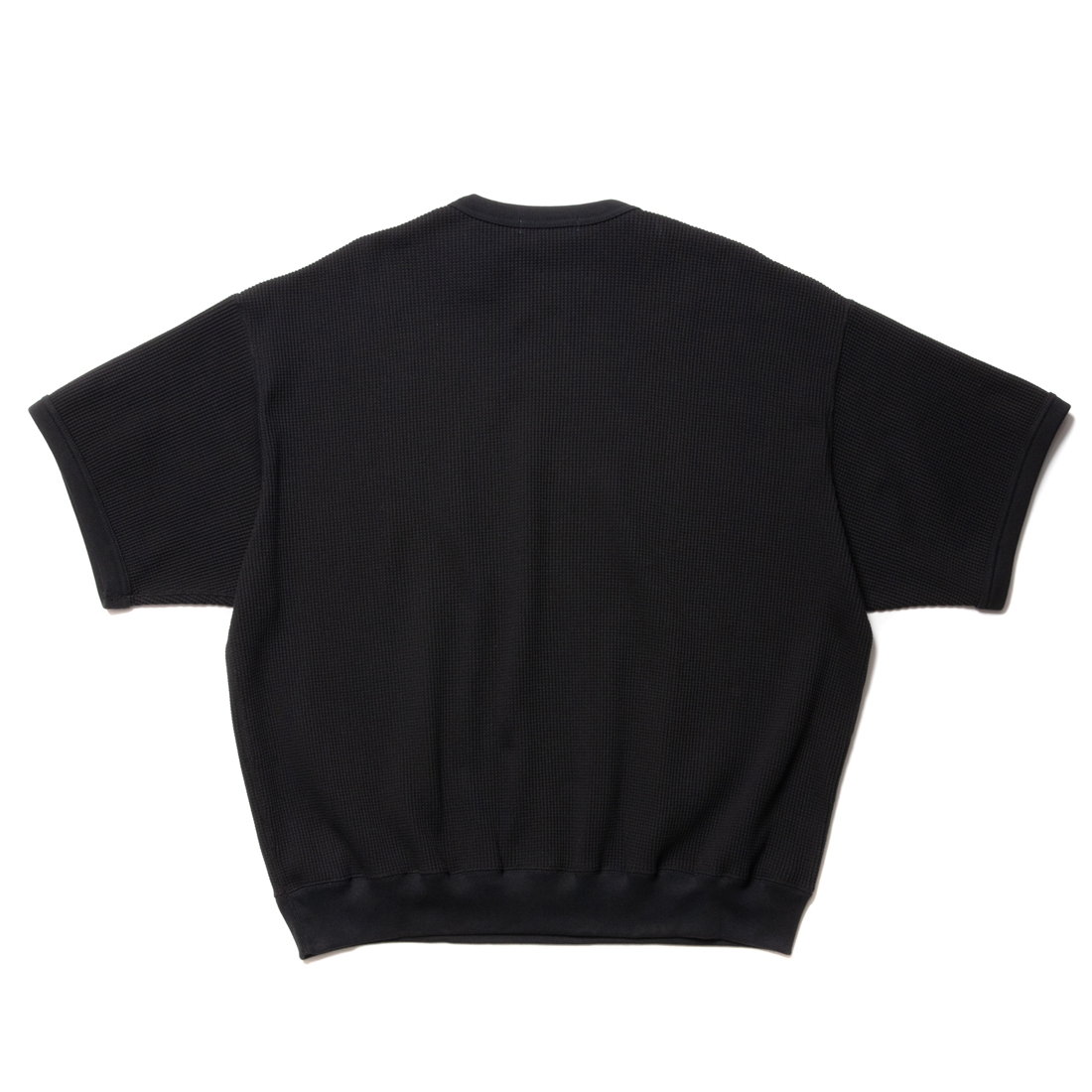 画像: COOTIE PRODUCTIONS/Suvin Waffle S/S Crew（Black）［ワッフルクルーネック-23春夏］