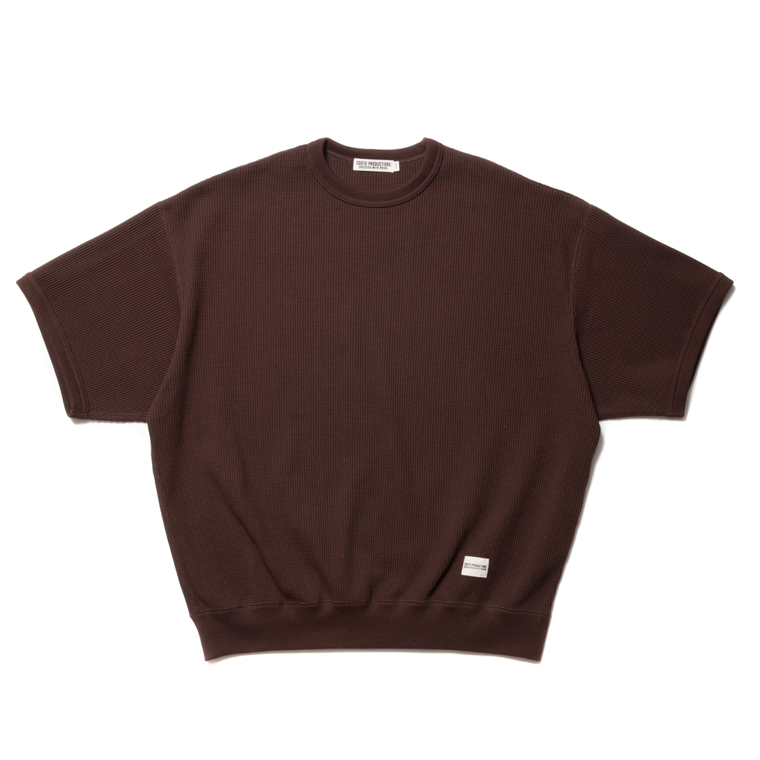 画像: COOTIE PRODUCTIONS/Suvin Waffle S/S Crew（Brown）［ワッフルクルーネック-23春夏］