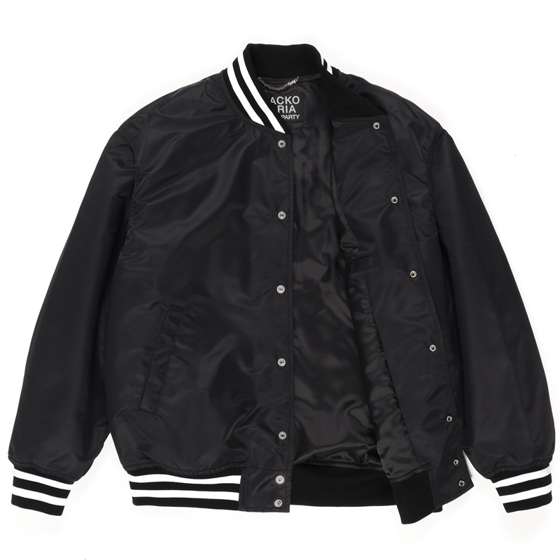 画像: WACKO MARIA/NYLON VARSITY JACKET（BLACK）［ナイロンヴァーシティJKT-23春夏］