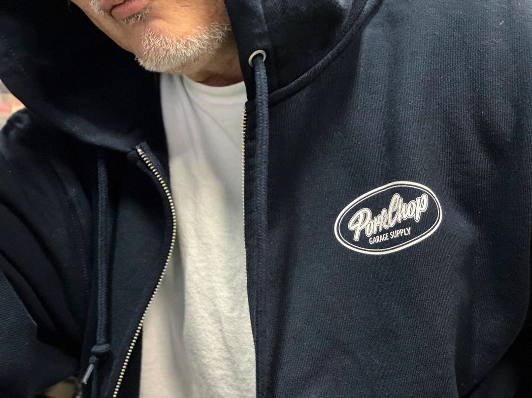 画像: PORKCHOP/BAD TOYS ZIP UP HOODIE（NAVY）［ジップアップフーディー-23春夏］