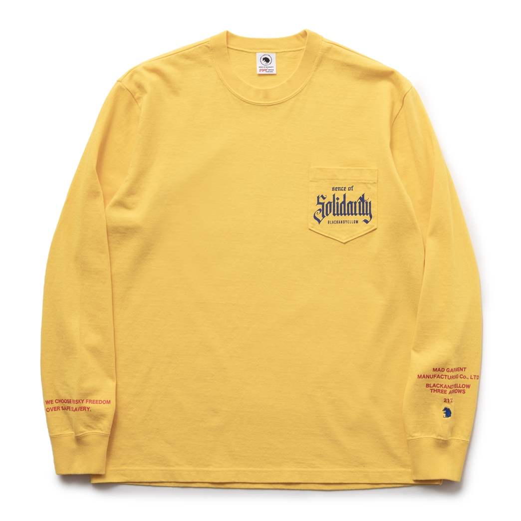 【REMI RELIEF/レミレリーフ】Print L/S Tee イエロー
