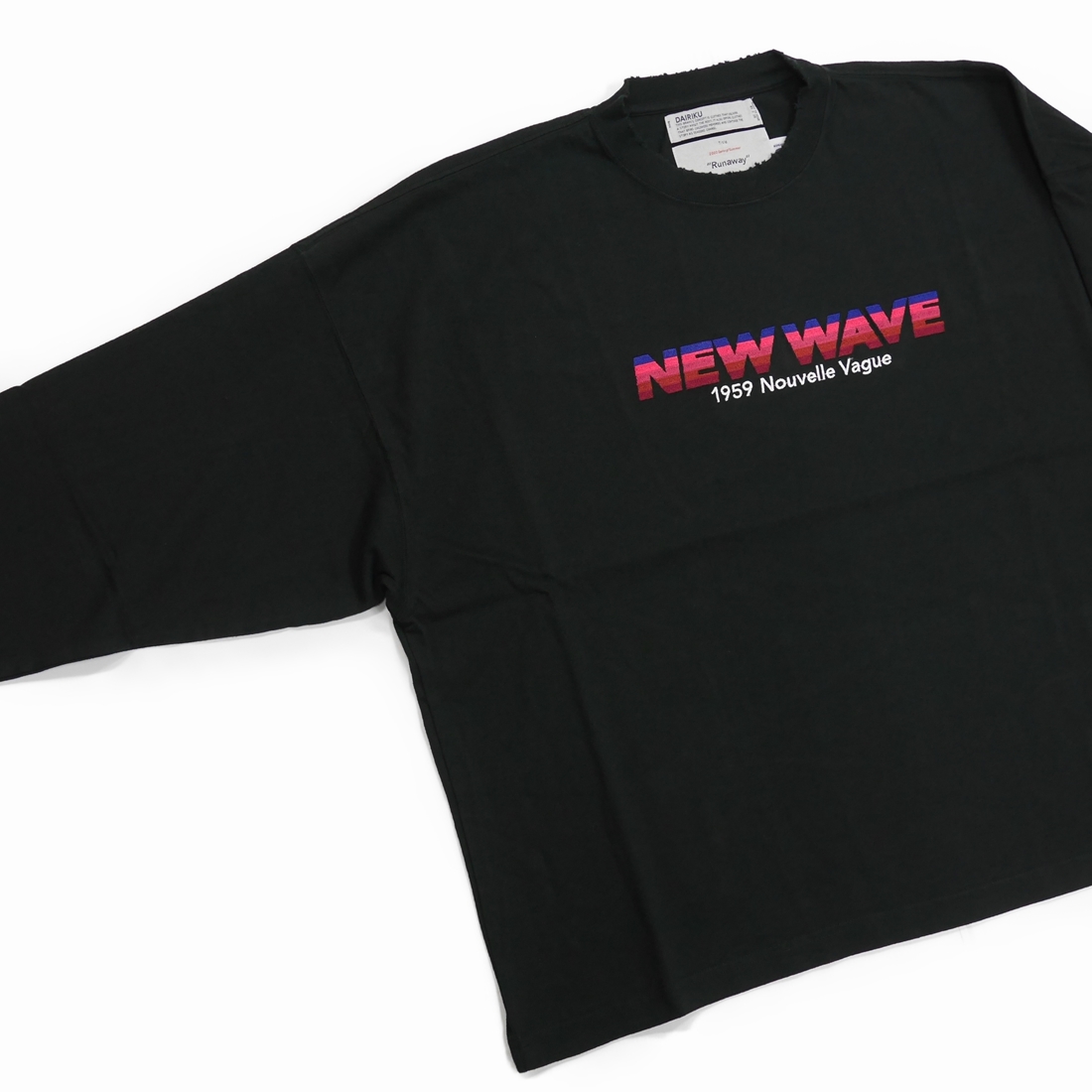 画像: DAIRIKU/"NEW WAVE" Tee（Black）［刺繍長袖T-23春夏］