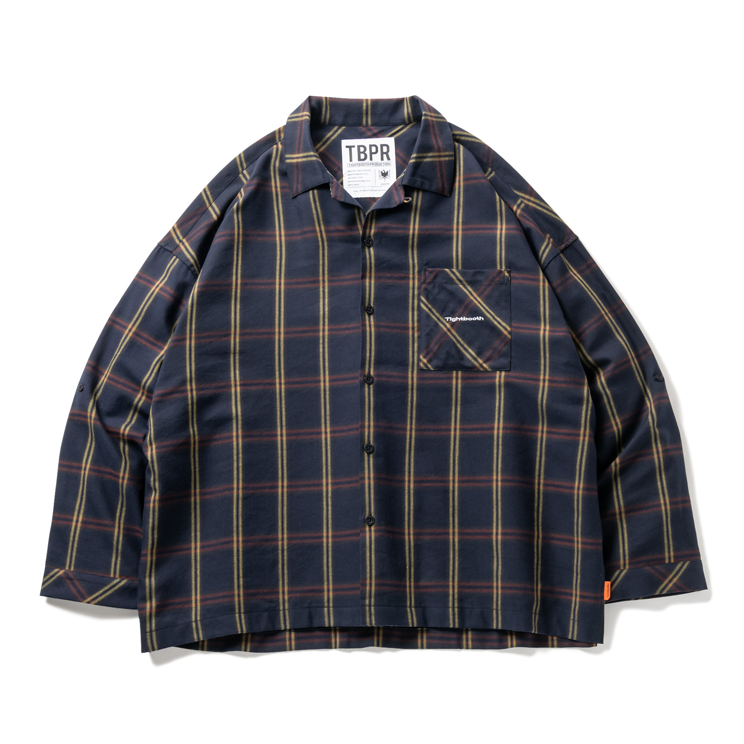 画像: TIGHTBOOTH/PLAID ROLL UP SHIRT（Navy）［ロールアップシャツ-23春夏］