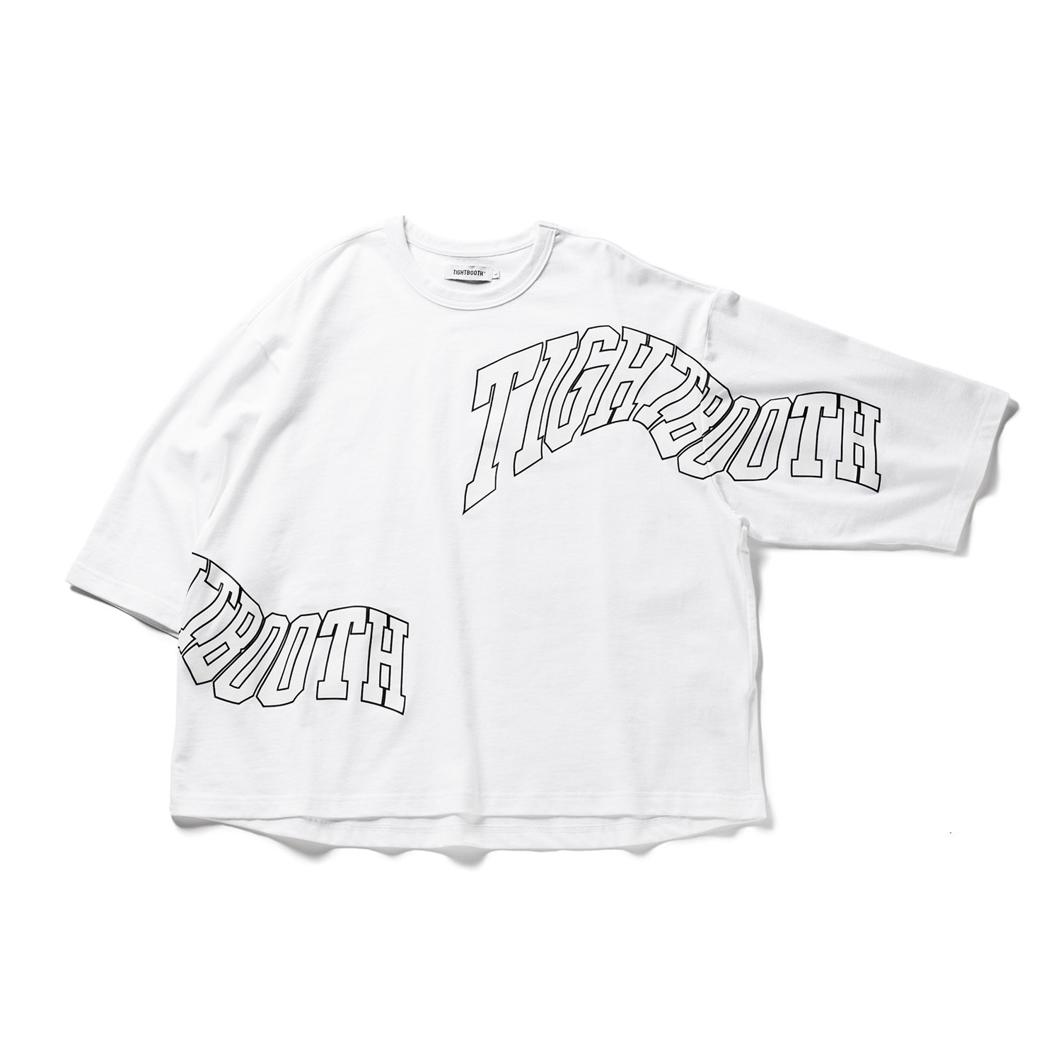 画像: TIGHTBOOTH/ACID LOGO 3/4 SLEEVE T-SHIRT（White） 【40%OFF】［7分袖T-23春夏］