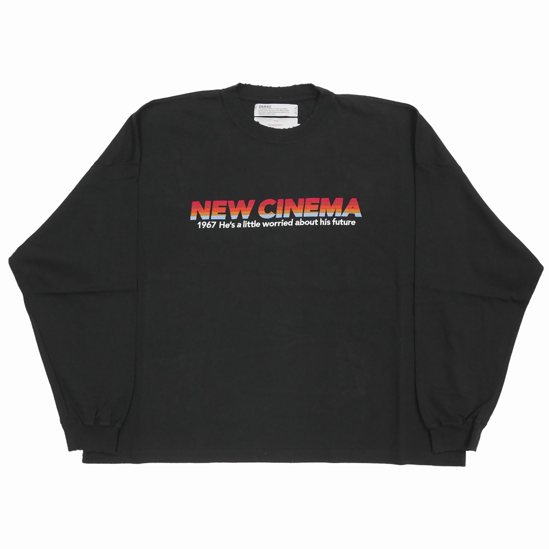 画像: DAIRIKU/"NEW CINEMA" Tee（Black）［刺繍長袖T-23春夏］