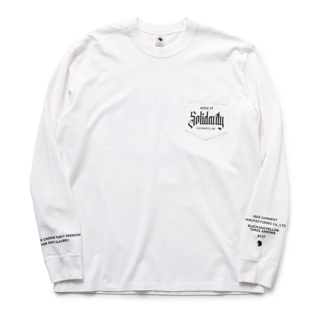 画像: RATS/SOLIDARITY POCKET LS TEE（WHITE）［プリント長袖T-23春夏］