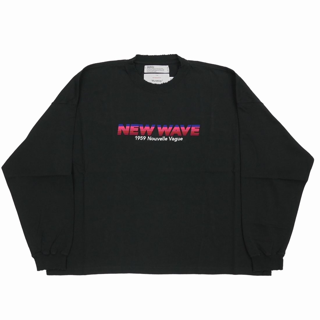 画像: DAIRIKU/"NEW WAVE" Tee（Black）［刺繍長袖T-23春夏］