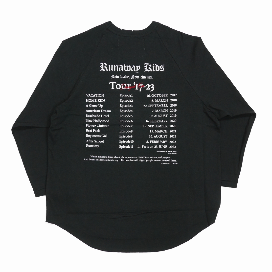 画像: DAIRIKU/"New" Raglan Tee（Black） 【40%OFF】［ラグラン7分袖T-23春夏］