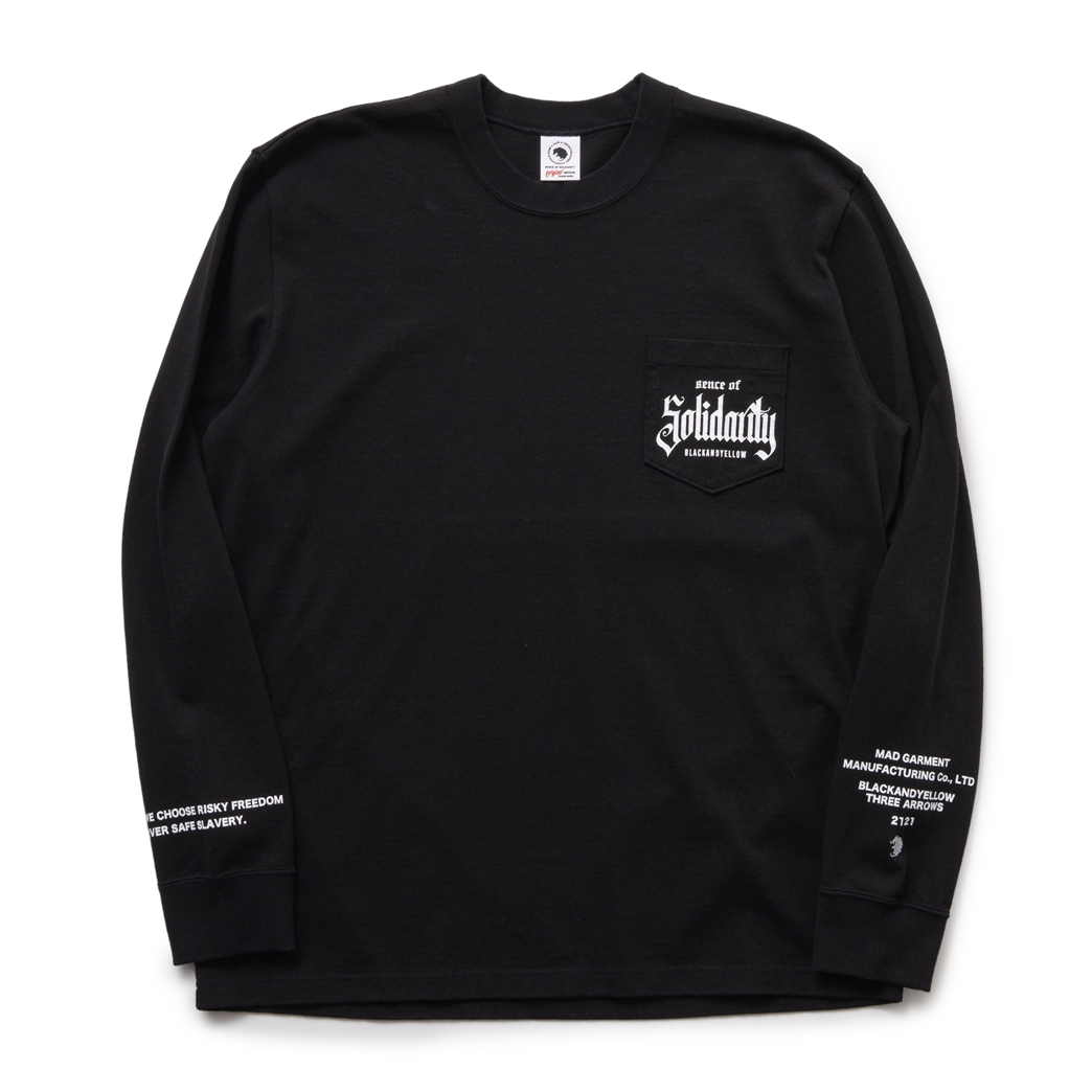 画像: RATS/SOLIDARITY POCKET LS TEE（BLACK）［プリント長袖T-23春夏］