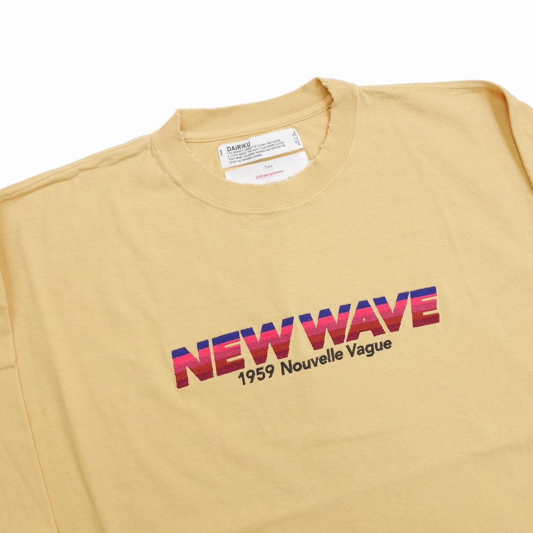 画像: DAIRIKU/"NEW WAVE" Tee（Mustard Yellow）［刺繍長袖T-23春夏］