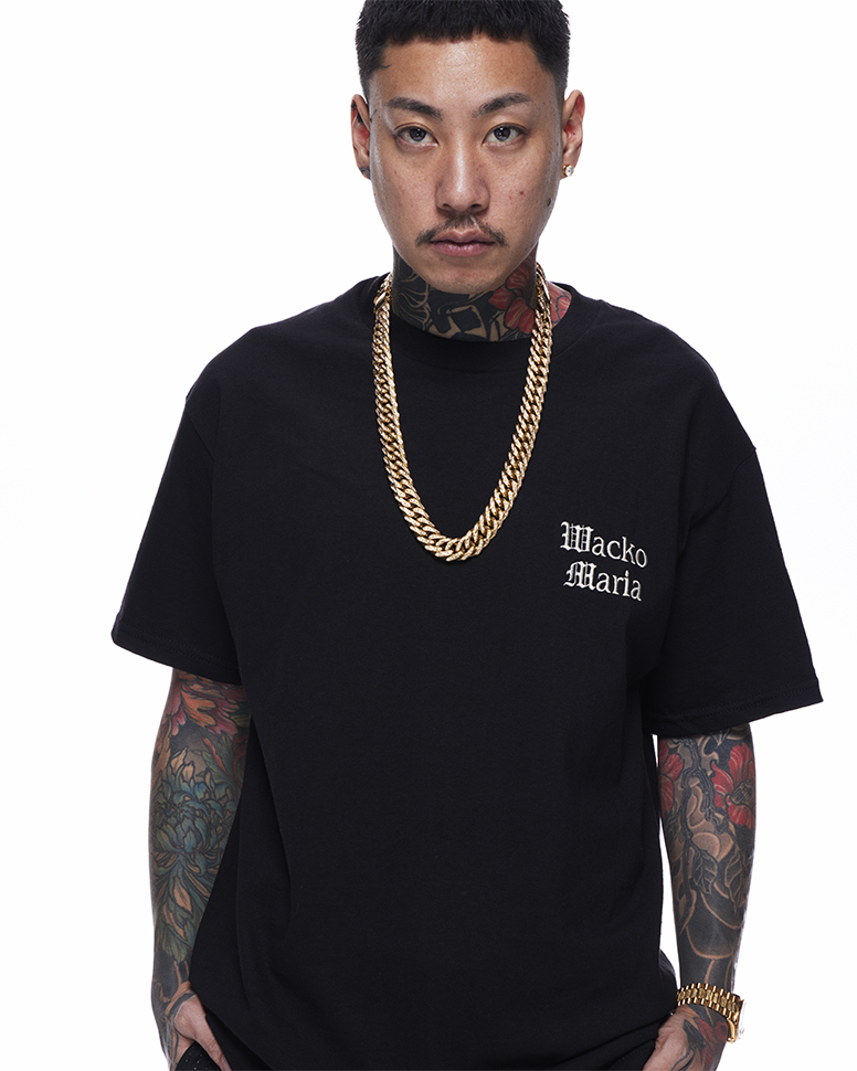 画像: WACKO MARIA/US FABRIC T-SHIRT（BLACK）［刺繍T-23春夏］