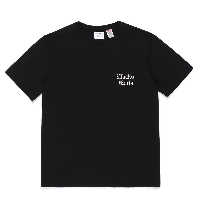 WACKO MARIA/US FABRIC T-SHIRT（BLACK）［刺繍T-23春夏］ - JONAS