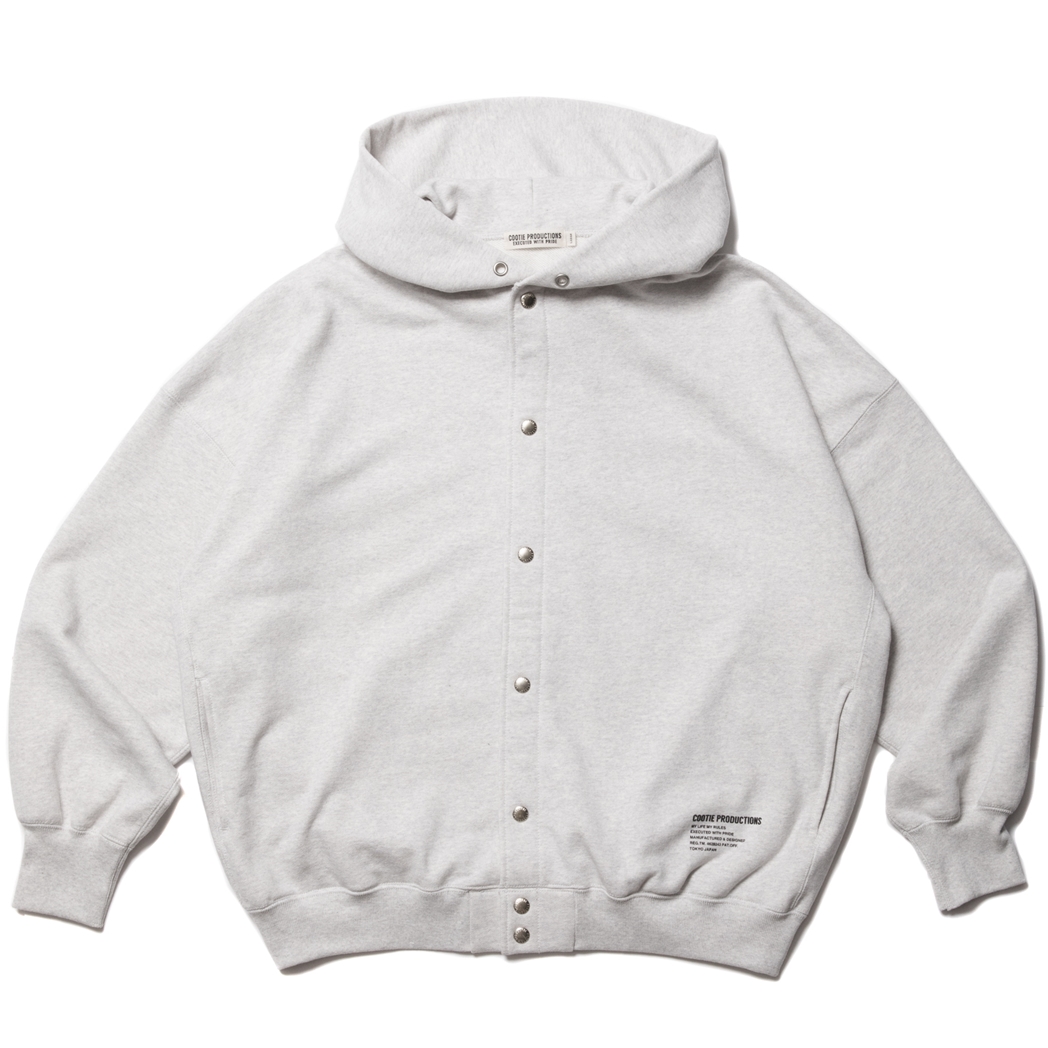 画像: COOTIE PRODUCTIONS/Open End Yarn Plain Sweat Snap Hoodie（Oatmeal）［スウェットスナップフーディー-23春夏］