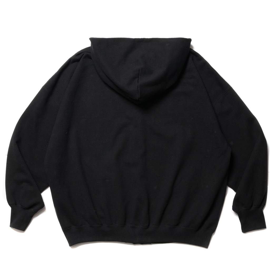 画像: COOTIE PRODUCTIONS/Open End Yarn Plain Sweat Snap Hoodie（Black）［スウェットスナップフーディー-23春夏］