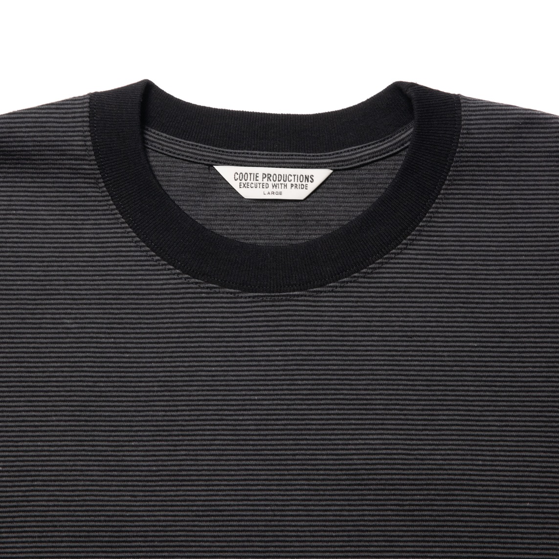 画像: COOTIE PRODUCTIONS/Open End Yarn Border S/S Tee（Black/Gray）［ボーダーT-23春夏］